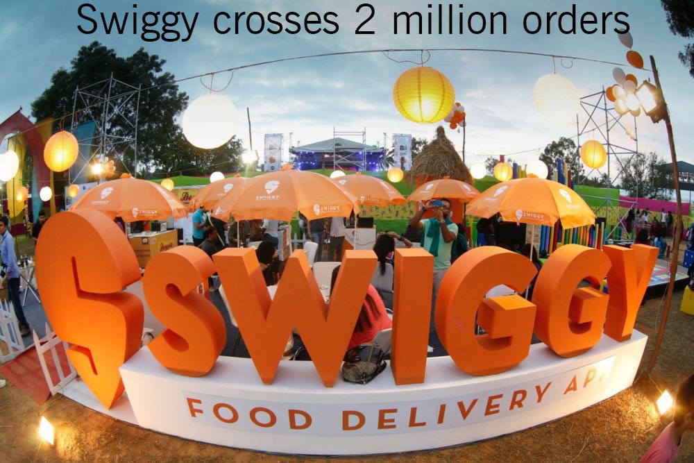 Swiggy crosses 2 million order